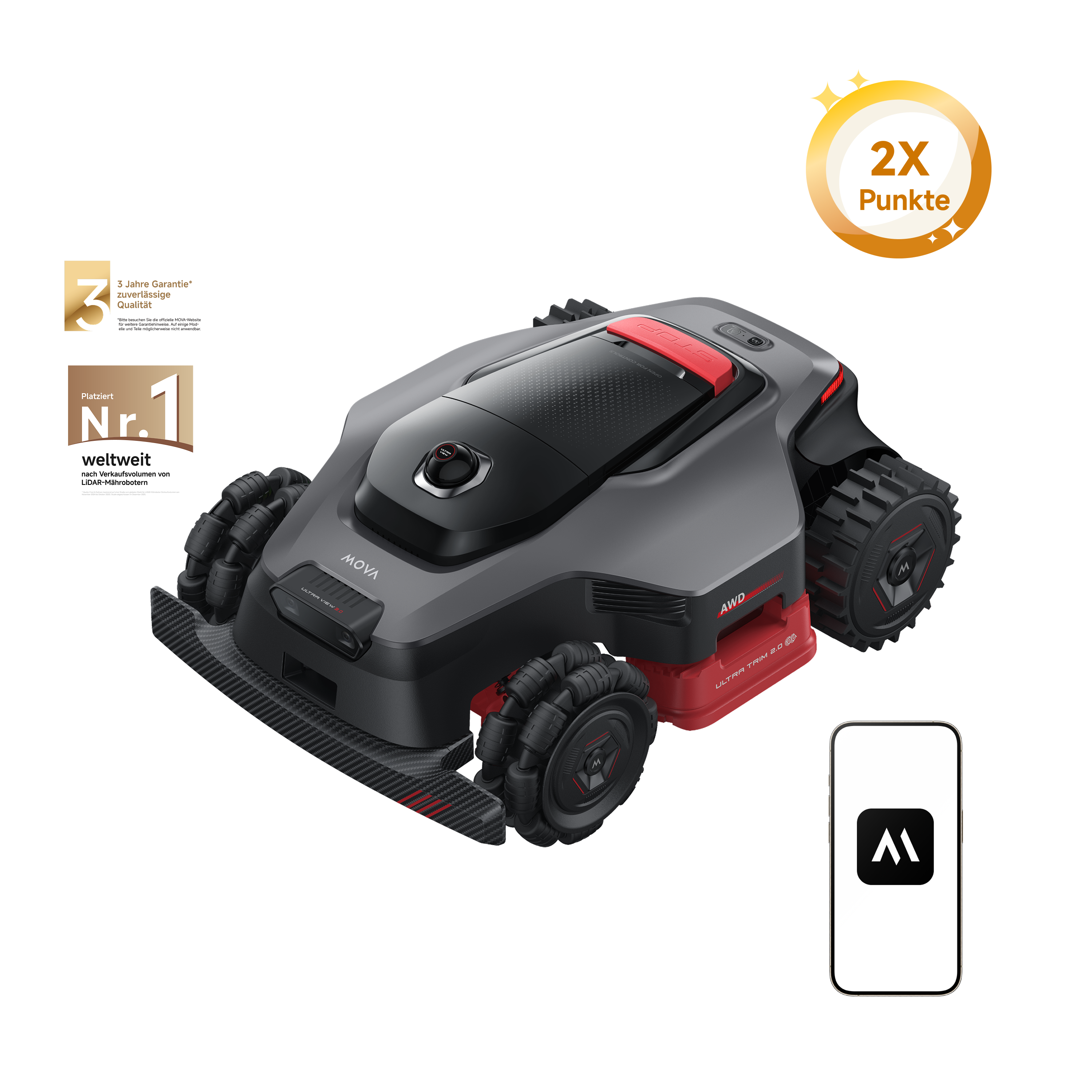 MOVA LiDAX Ultra AWD-Serie Mähroboter