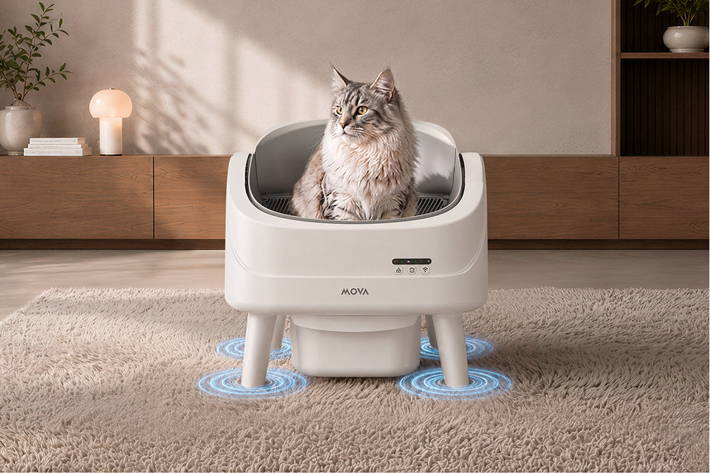 MOVA LB10 Air selbstreinigende Katzentoilette Stabiles Wiegesystem