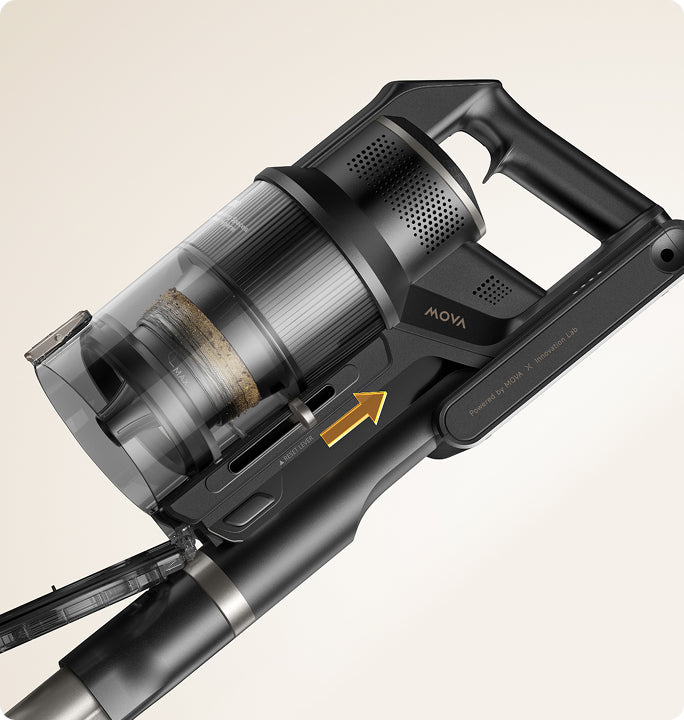 mova g70 einfaches filterreinigungssystem mit schiebemechanismus