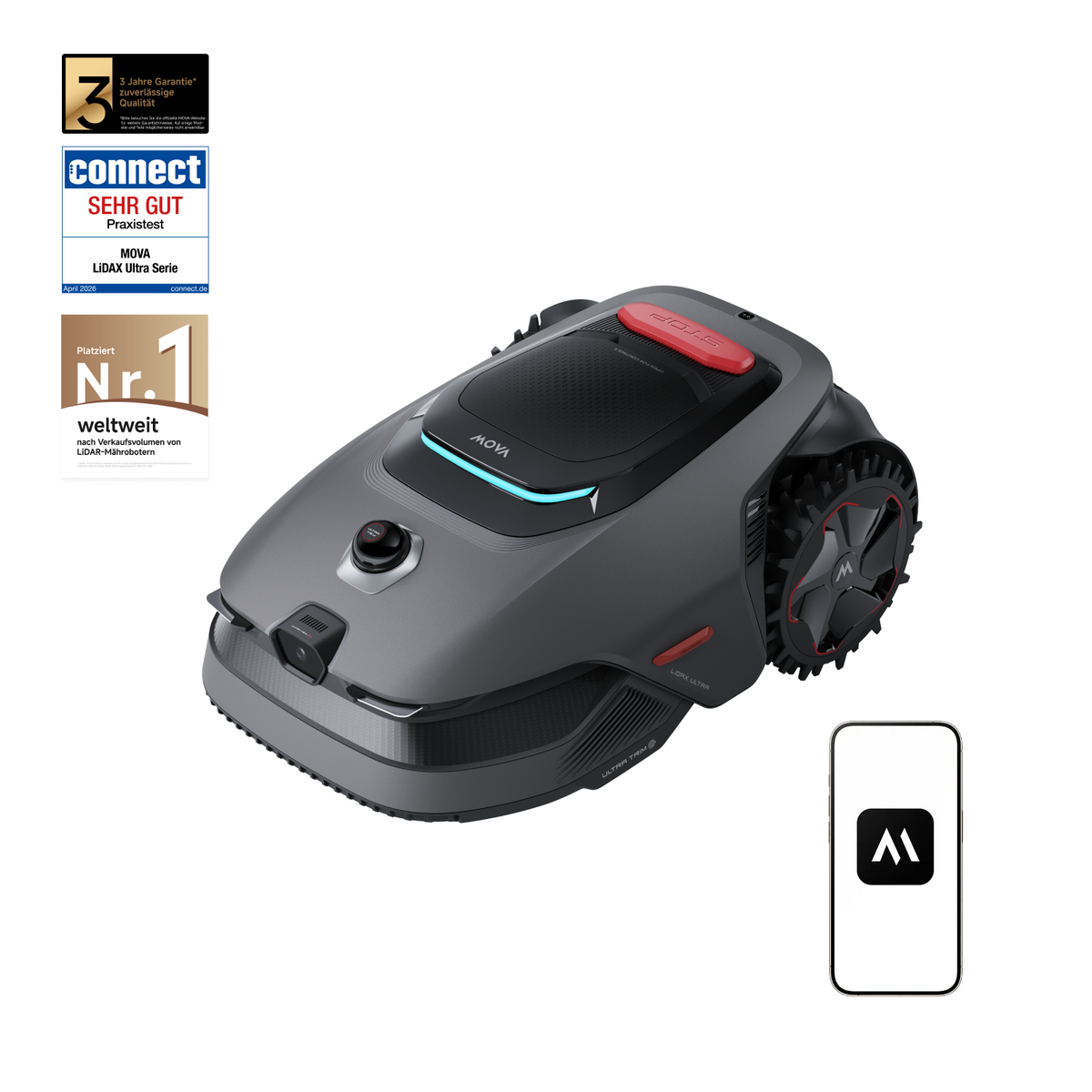 MOVA LiDAX Ultra 1600 m² Robotermäher + Garage
