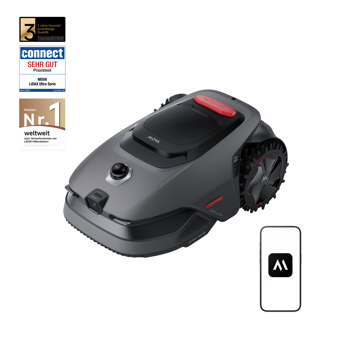 MOVA LiDAX Ultra 800 m² Robotermäher + Garage