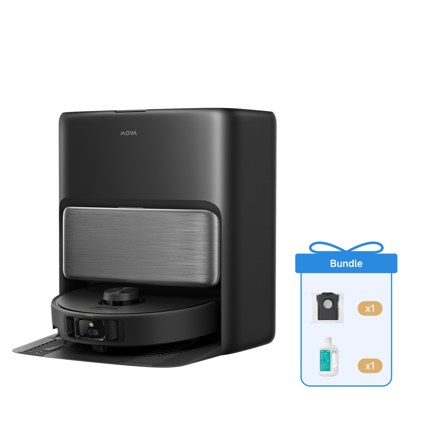 MOVA P70 Pro Ultra Saugroboter Schwarz + 1L Reinigungslösung +Staubbeutel