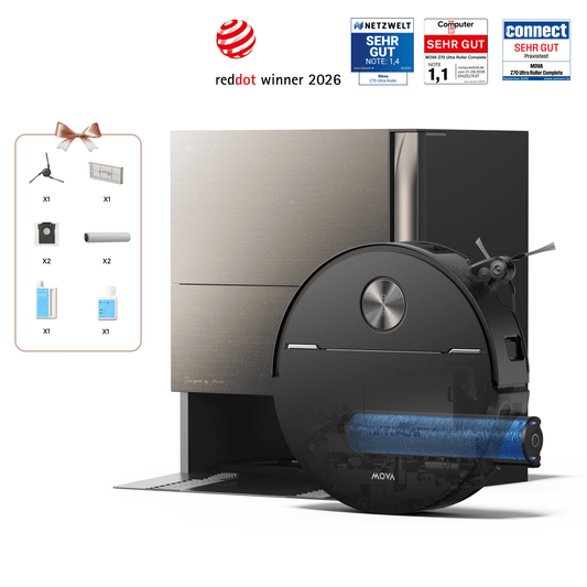 Dreame MOVA Z70 Ultra Roller Complete Saugroboter Bürstetes Metall