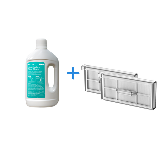 1L Reinigungslösung + Saugroboter Staubboxfilter für MOVA S70 Roller/S70 Ultra Roller