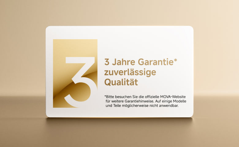 mova 3 jahre garantie zuverlässige qualität - 