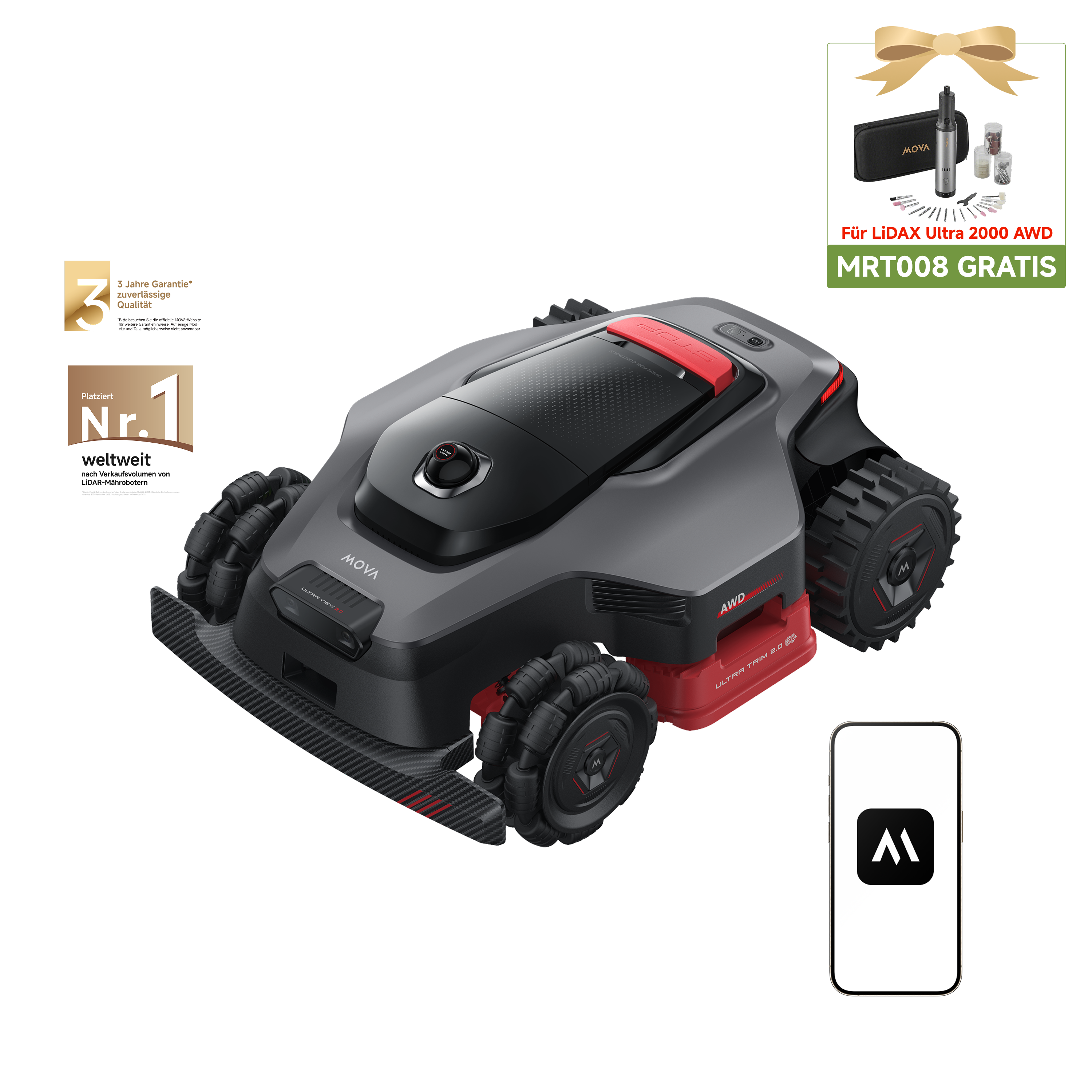 MOVA LiDAX Ultra AWD-Serie Mähroboter