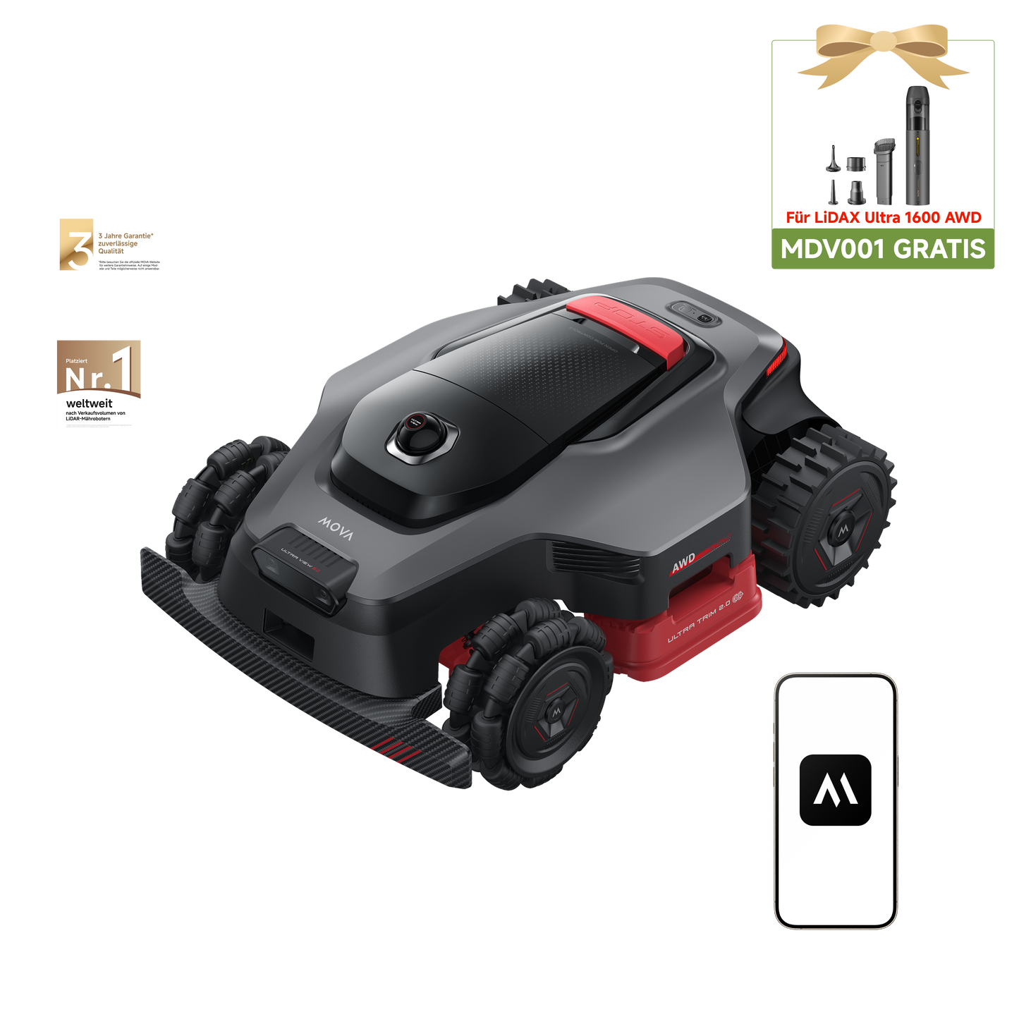 MOVA LiDAX Ultra AWD-Serie Mähroboter