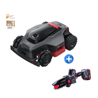 MOVA LiDAX Ultra AWD 1600 Mähroboter + GC205 Astsäge 20 V und 12 cm mit bürstenlosem Motor
