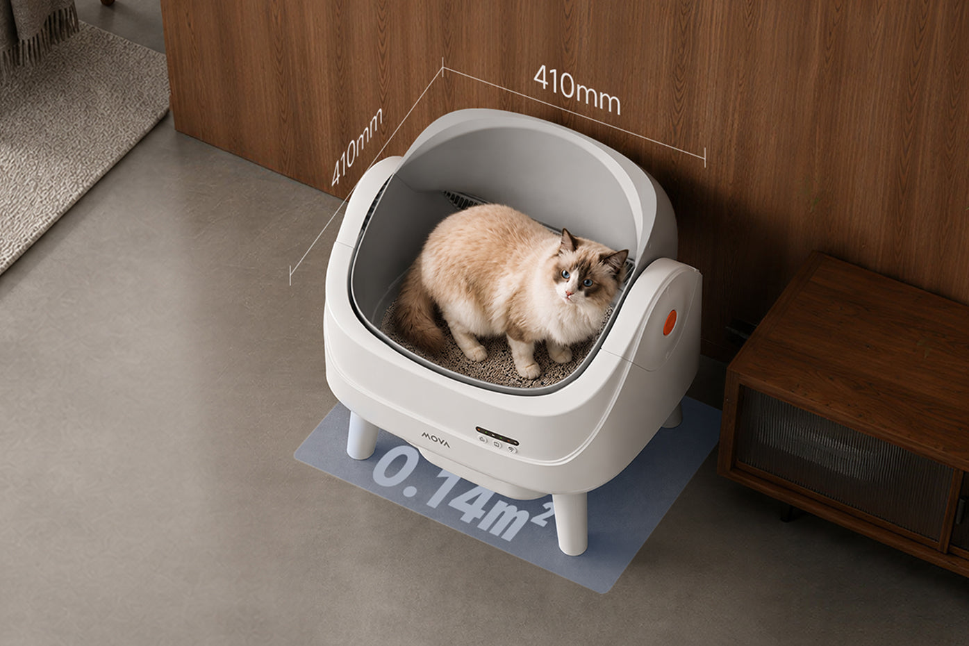 MOVA LB10 Air selbstreinigende Katzentoilette Freiheit durch offenes Design