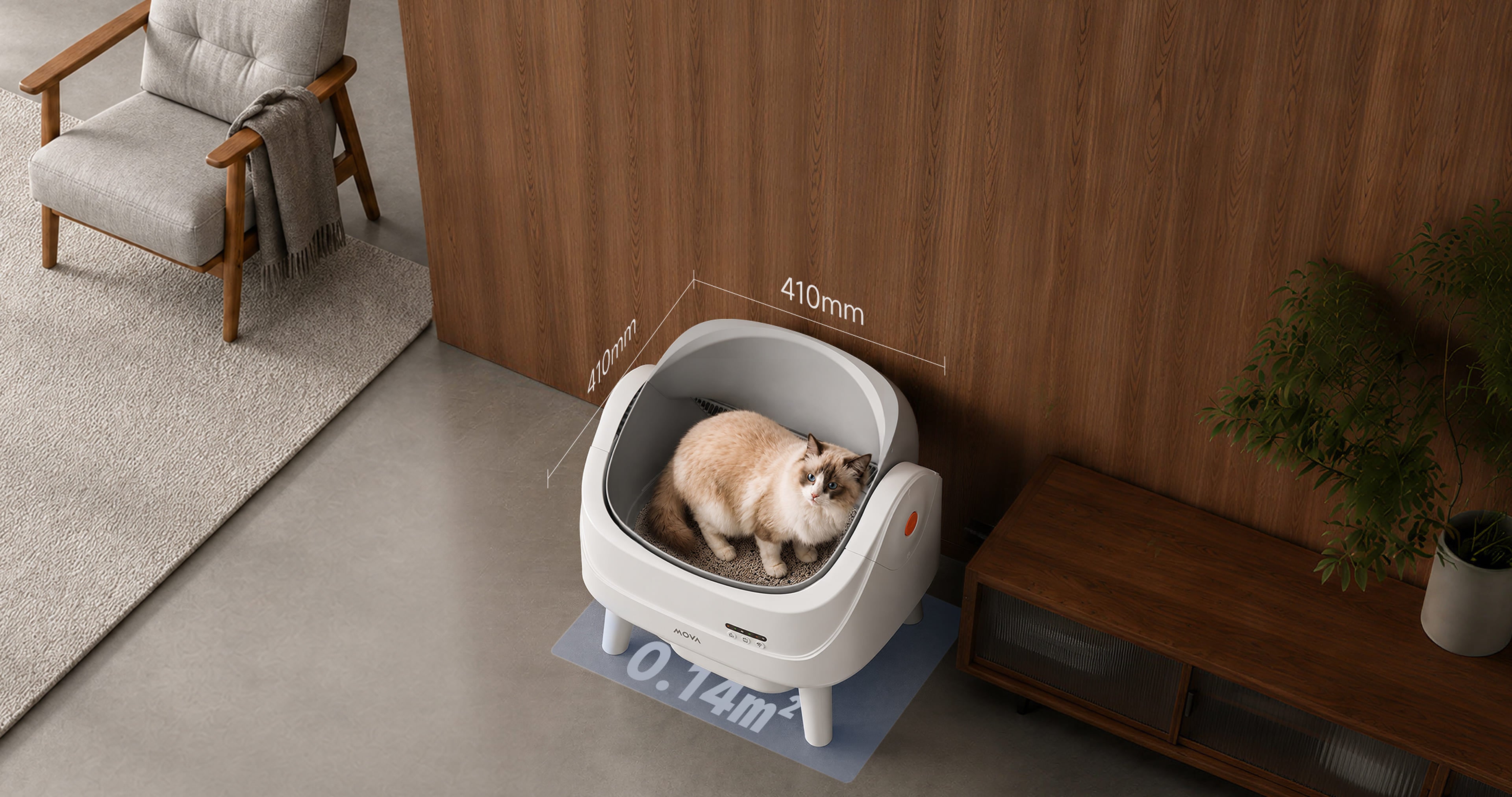 MOVA LB10 Air selbstreinigende Katzentoilette Einladung zum Graben, Vergraben und Sauberbleiben