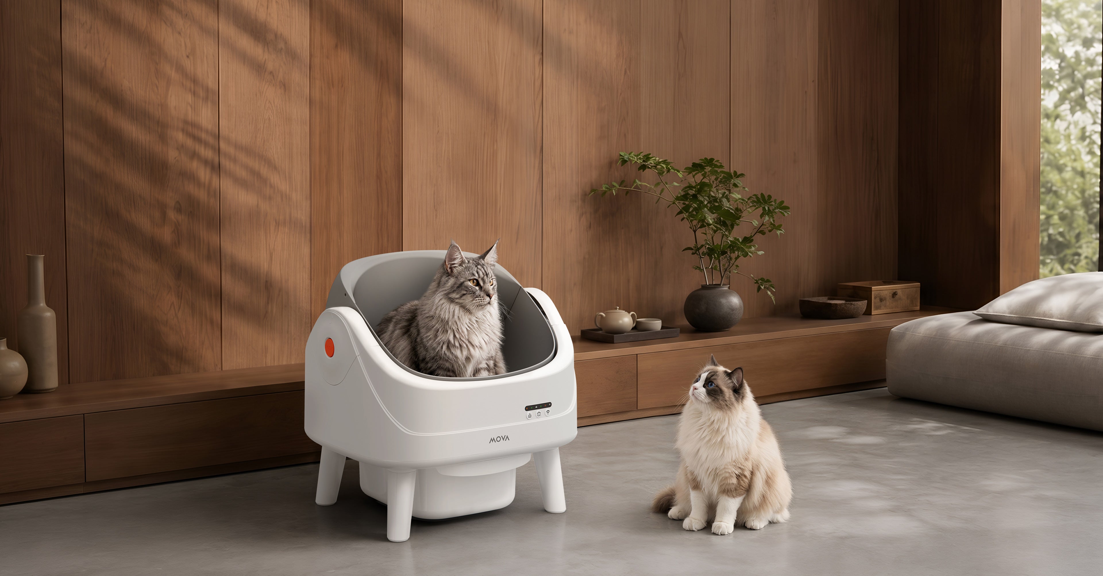MOVA LB10 Air selbstreinigende Katzentoilette Platz für Ihre Katze, Ruhe für Sie.
