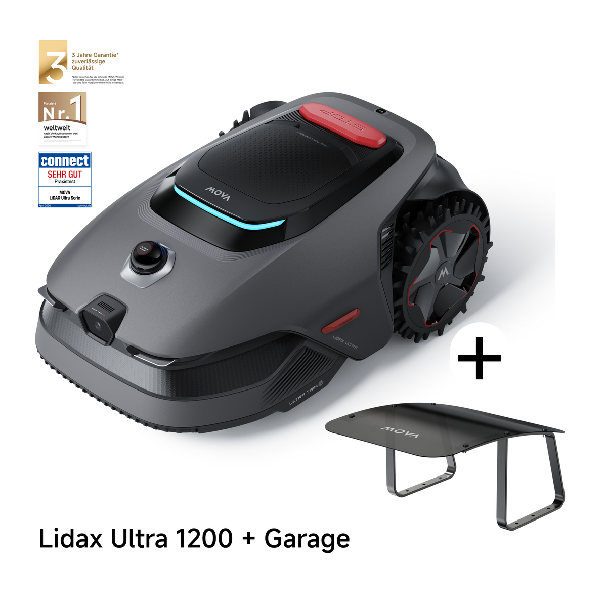 MOVA LiDAX Ultra 1200 m² Robotermäher + Garage
