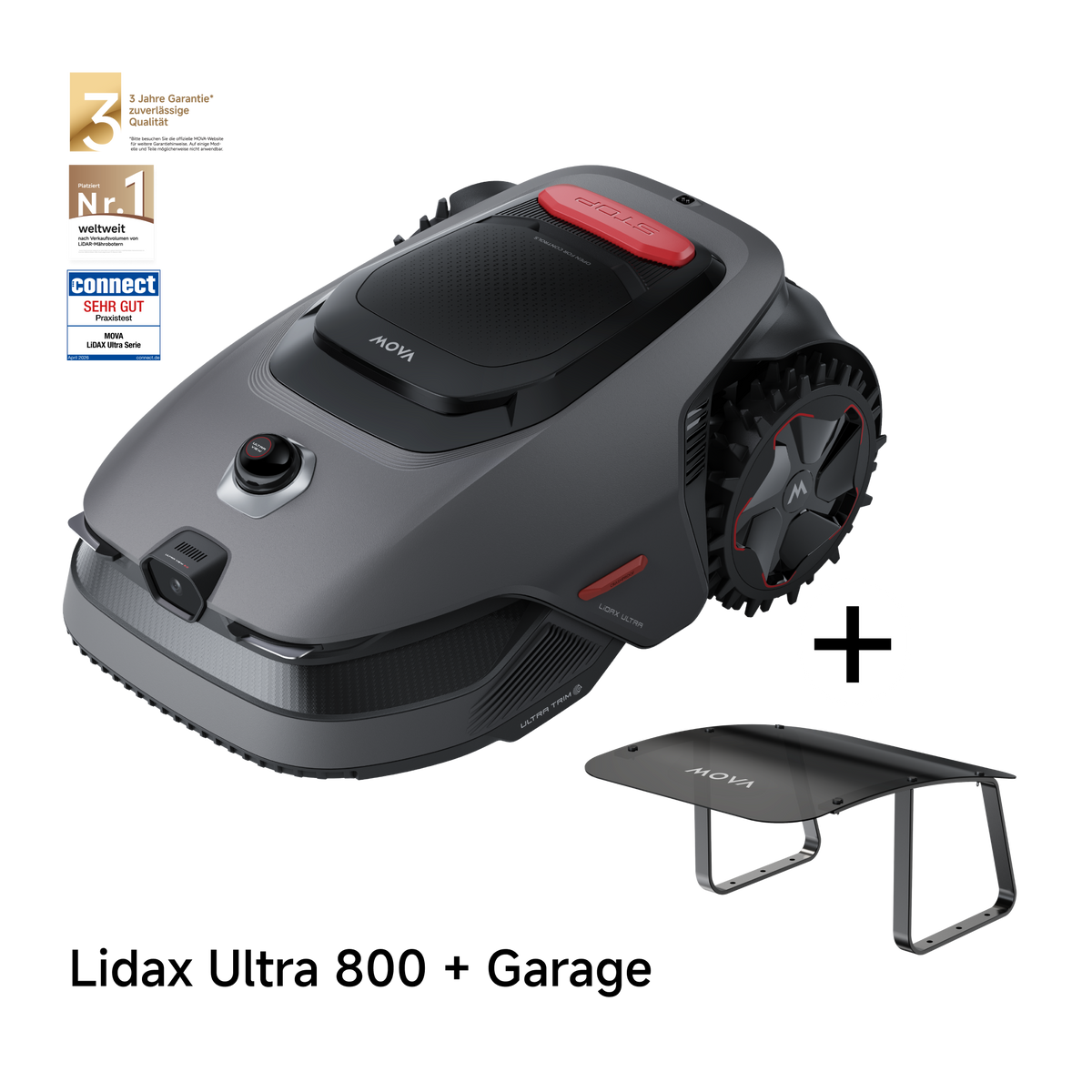 MOVA LiDAX Ultra 800 m² Robotermäher + Garage