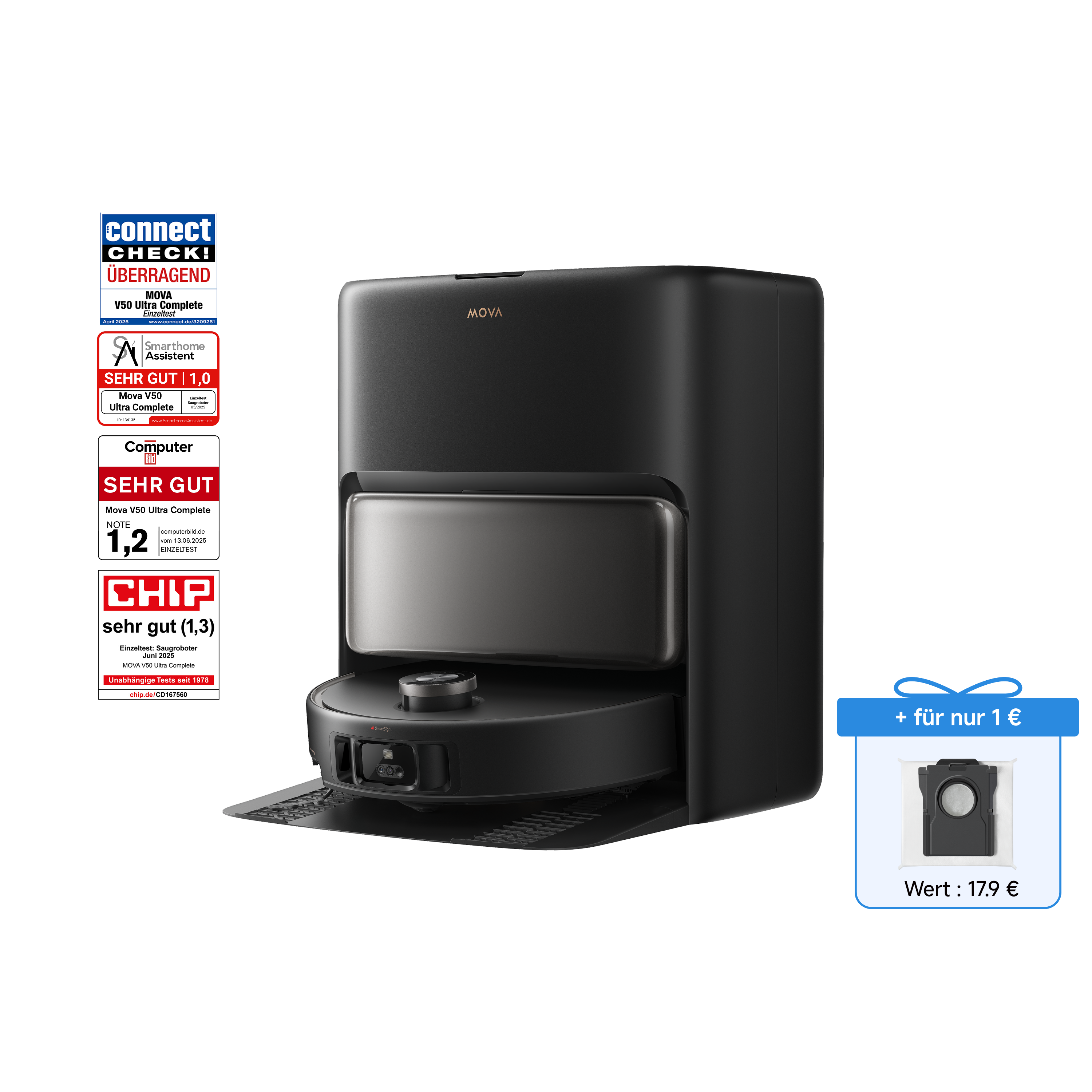 MOVA V50 Ultra Complete Saugroboter Schwarz