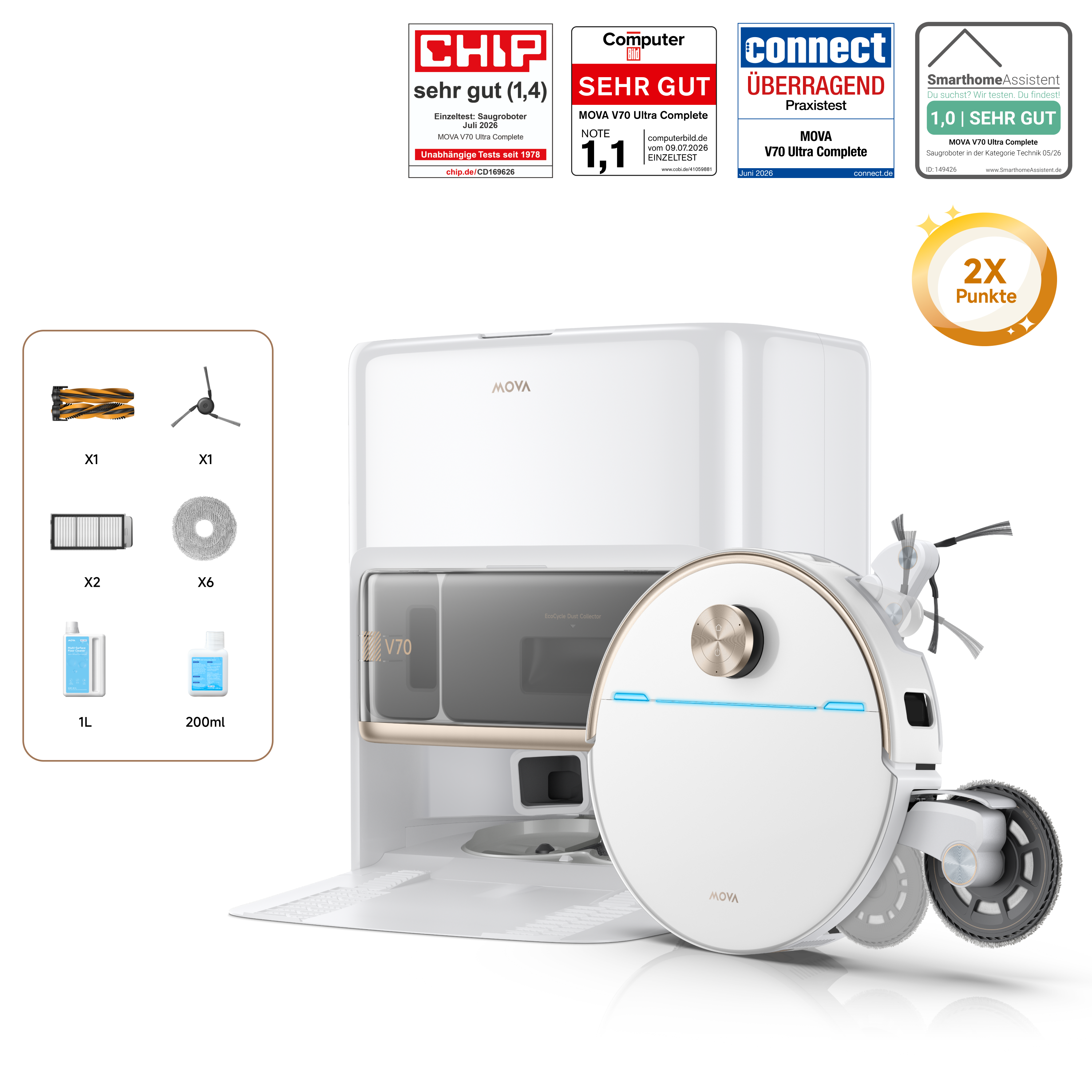 MOVA Fall Prime Day Dreame MOVA V70 Ultra Complete X Saugroboter