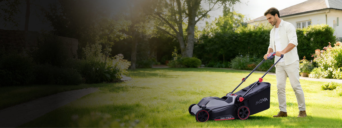 MOVA GL415 Rasenmäher à 40 V und 38 cm mit bürstenlosem Motor 5 Hauptmerkmale für müheloses Rasenmähen