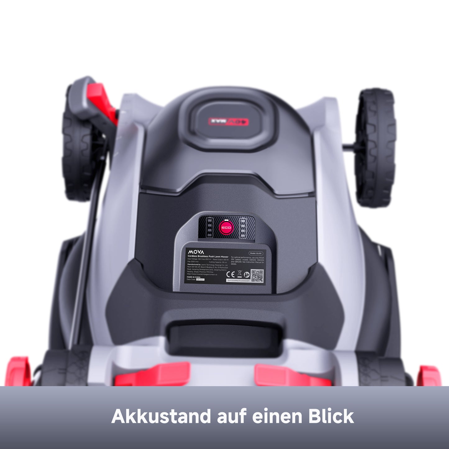 MOVA GL415 Rasenmäher à 40 V und 38 cm mit bürstenlosem Motor