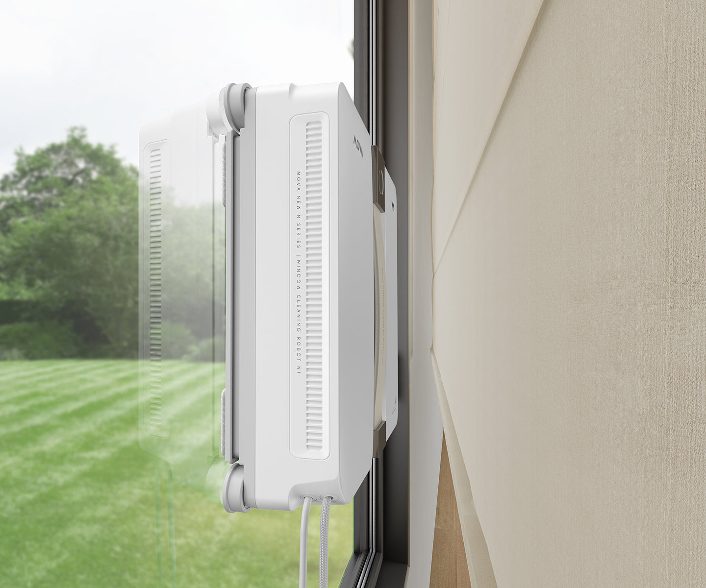 mova robot n1 window cleaning kompakt passt genau dorthin, wo sie es brauchen - 