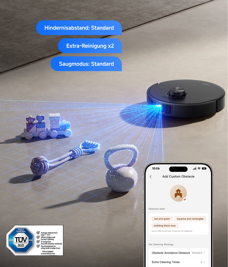 Smarte Hindernisvermeidung mit App-Steuerung - 