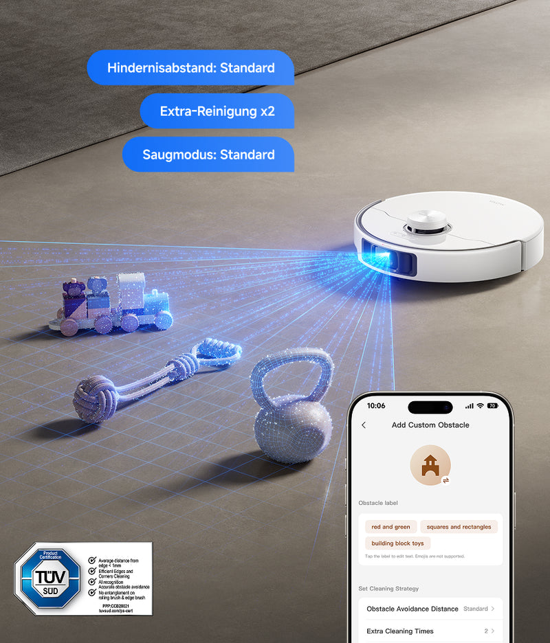Intelligente Hindernisvermeidung mit App-Steuerung - 
