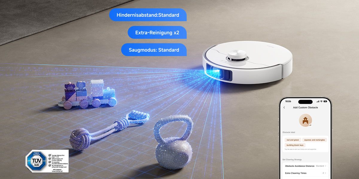 Intelligente Hindernisvermeidung mit App-Steuerung - 
