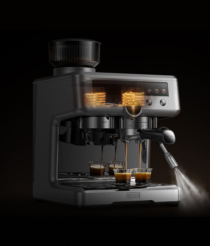 mova s20 pro siebtraegermaschine schnelles aufheizen