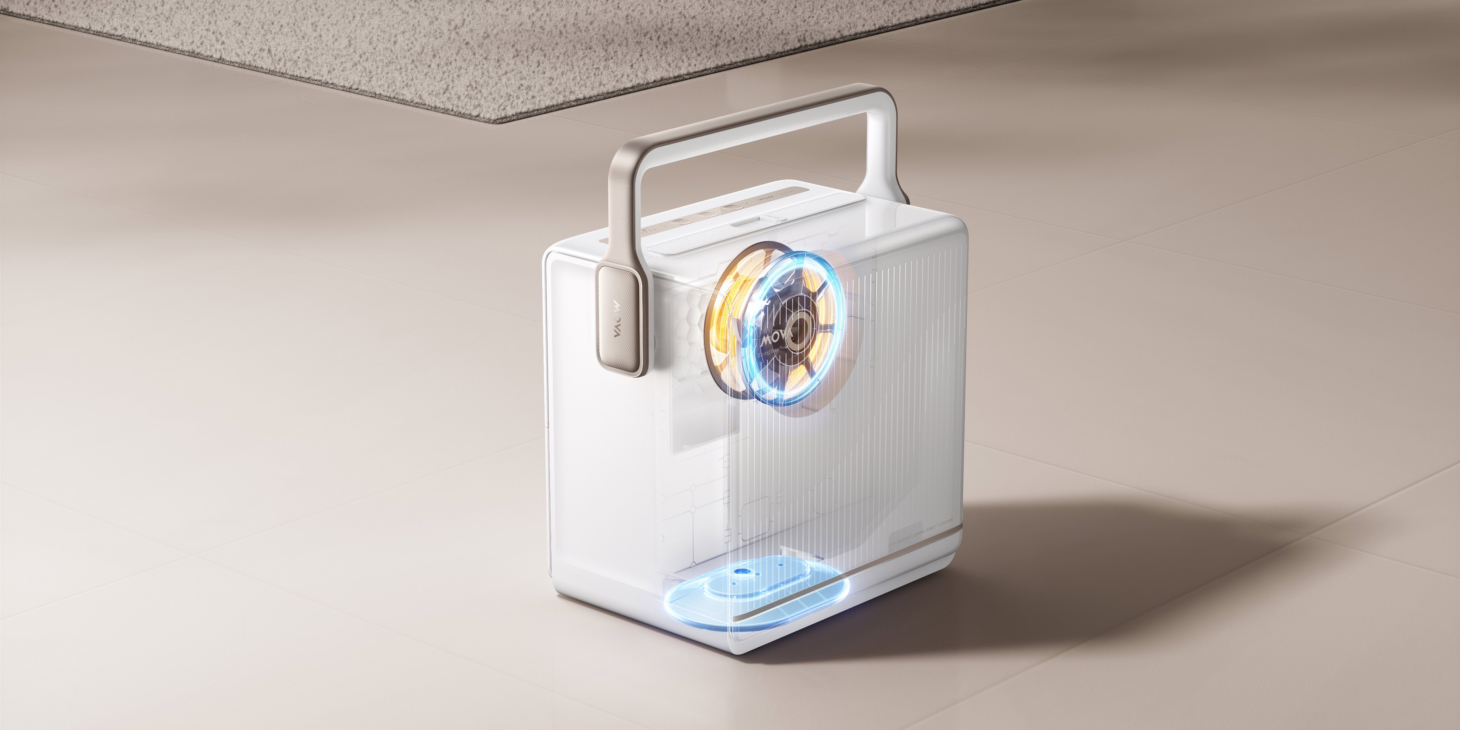 MOVA T1 Station Fensterputzroboter Physischer Schutz – integriert in die Basisstation