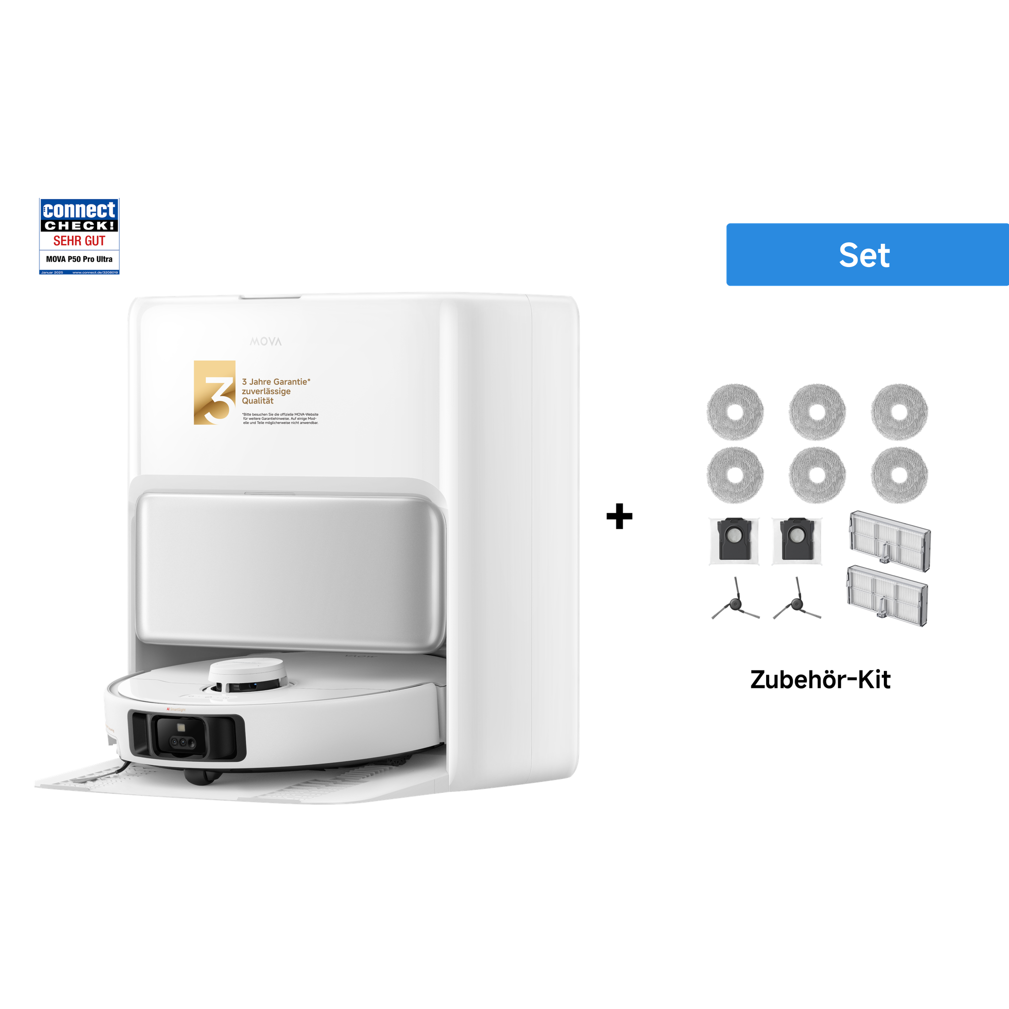 MOVA Fall Prime Day Dreame MOVA P50 Pro Ultra Saugroboter + Zubehör kit für 1 Jahr