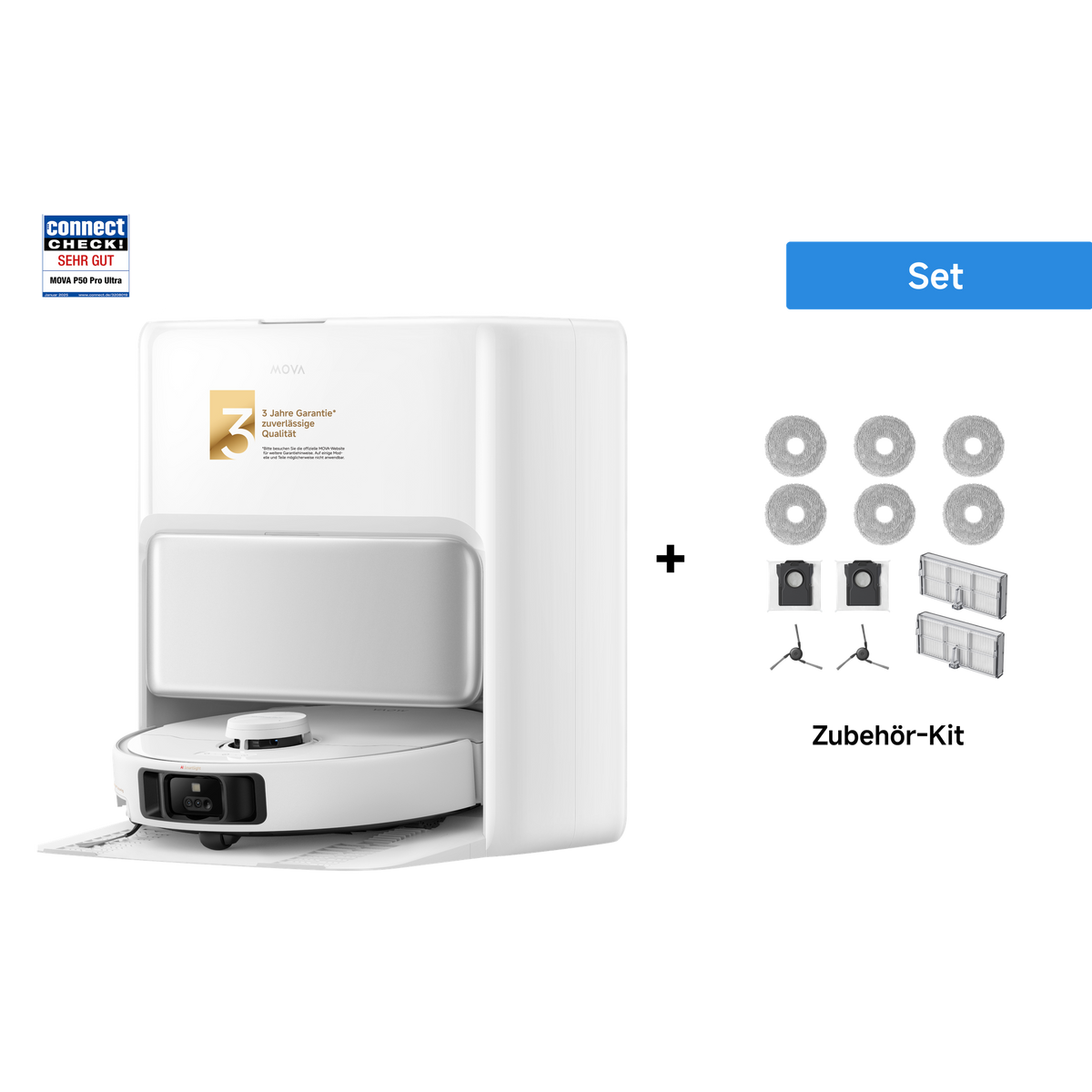 Dreame MOVA P50 Pro Ultra Saugroboter + Zubehör kit für 1 Jahr