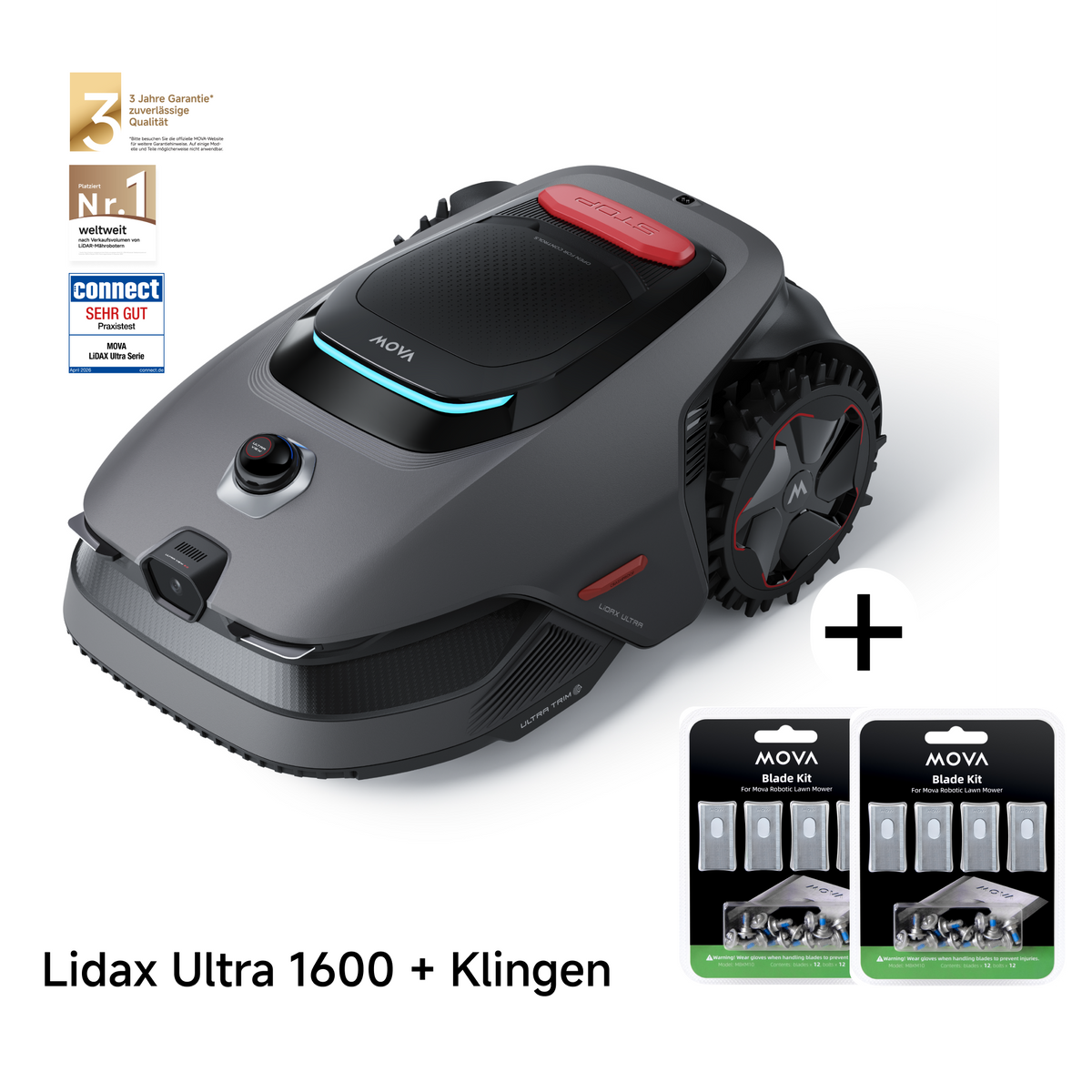 MOVA LiDAX Ultra 1600 Robotermäher + Klingen