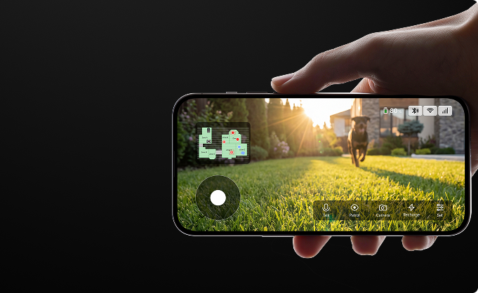 Live-Video-Tracking - AI Dual-Vision überwacht Ihren Garten kontinuierlich.