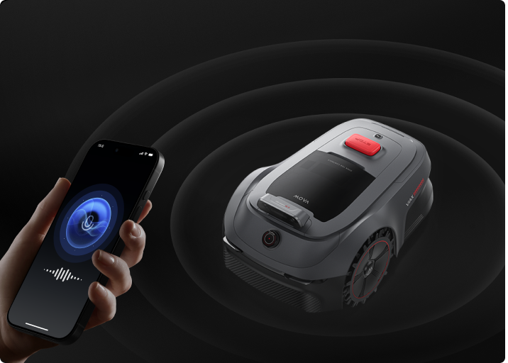 Live-Audio - Sprechen Sie über den Mäher, um Fremde davon abzuhalten, in Ihren Garten einzudringen.