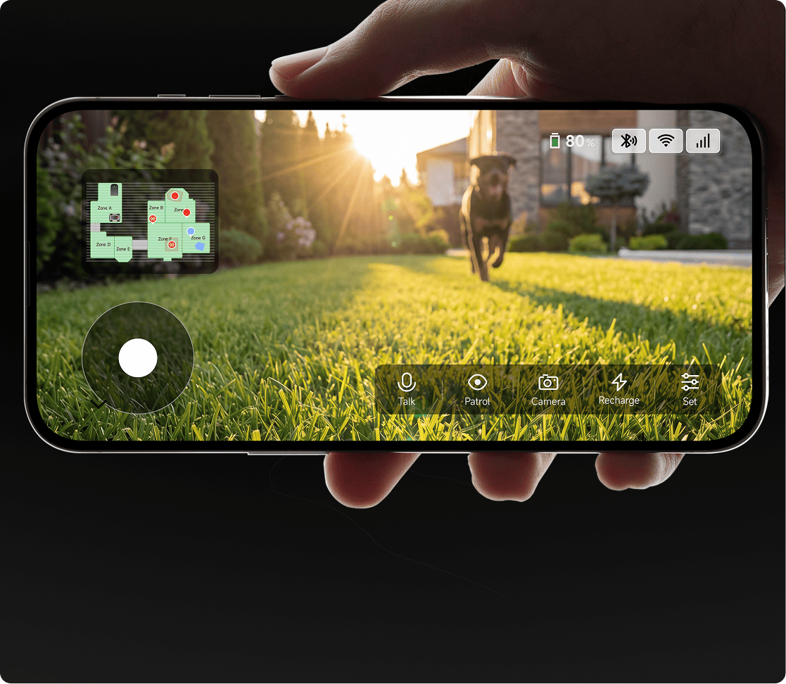 Live-Video-Tracking - AI Dual-Vision überwacht Ihren Garten kontinuierlich.