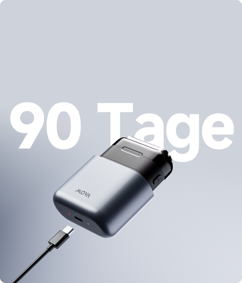 Bis zu 90 Tage* Laufzeit, 3 Min. Schnellladen - 