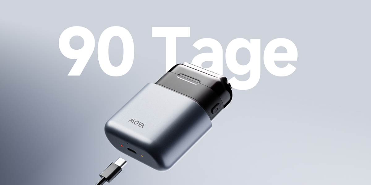 Bis zu 90 Tage* Laufzeit, 3 Min. Schnellladen - 