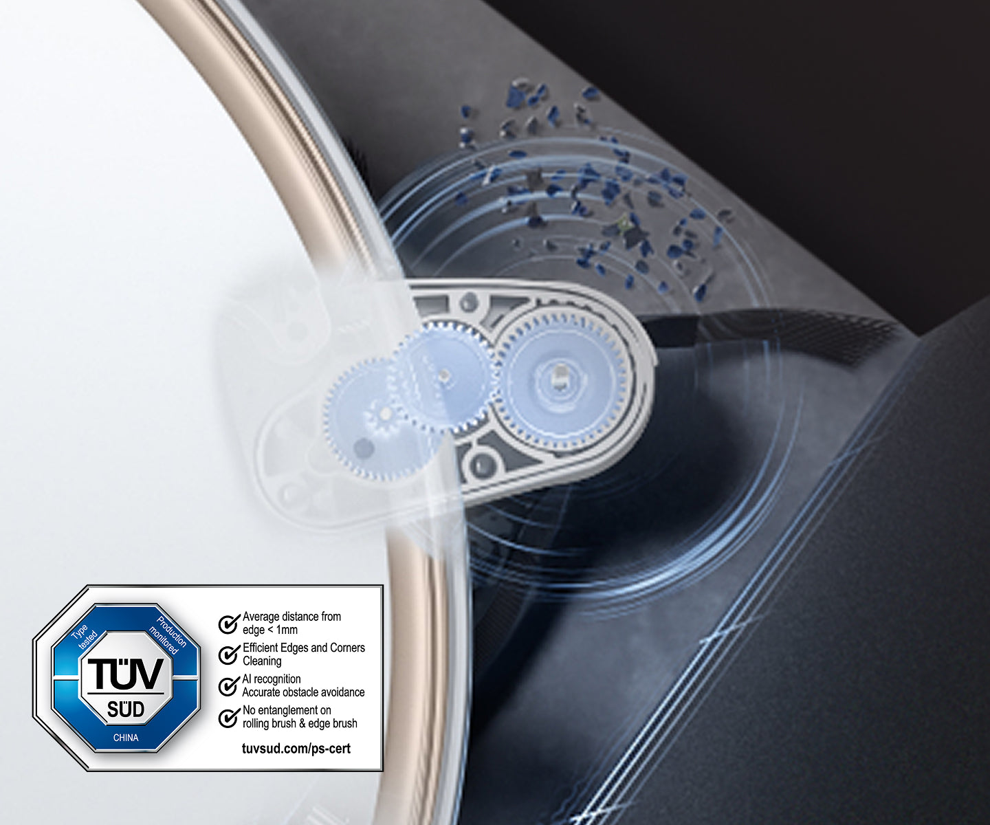 mova z60 ultra roller complete weiß maxireach™-mopp ausfahren und schwenken